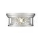 Z-Lite Clarion 2 Light Flush Mount, Brushed Nickel & Inner Clear Water & Outer Clear 493F2-BN - alternate 3